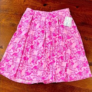 🩷RARE LuLaRoe PINK GERMAN SHEPHERD Madison skirt! new with tags! Size L 🩷